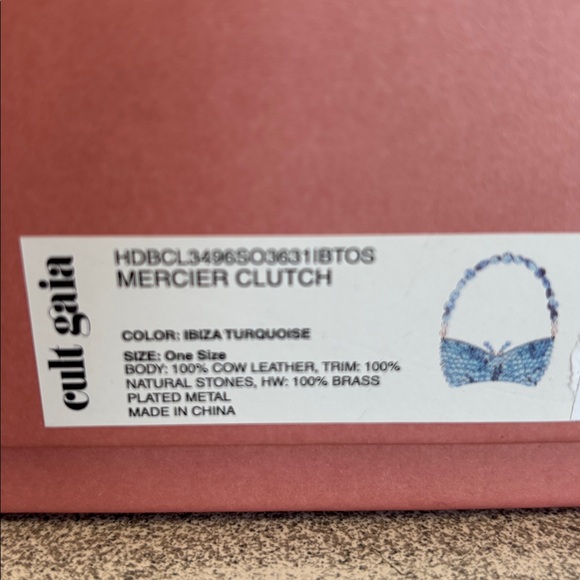 Cult Gaia Turquoise Beaded Mercier Clutch - Picture 2 of 7